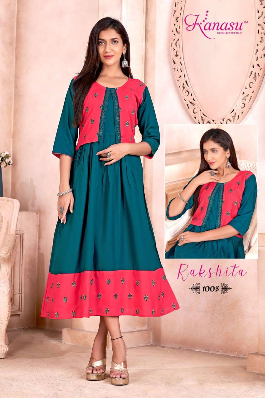 Kanasu Rakshita Fancy Wear Wholesale Designer Printed Kurti Catalog